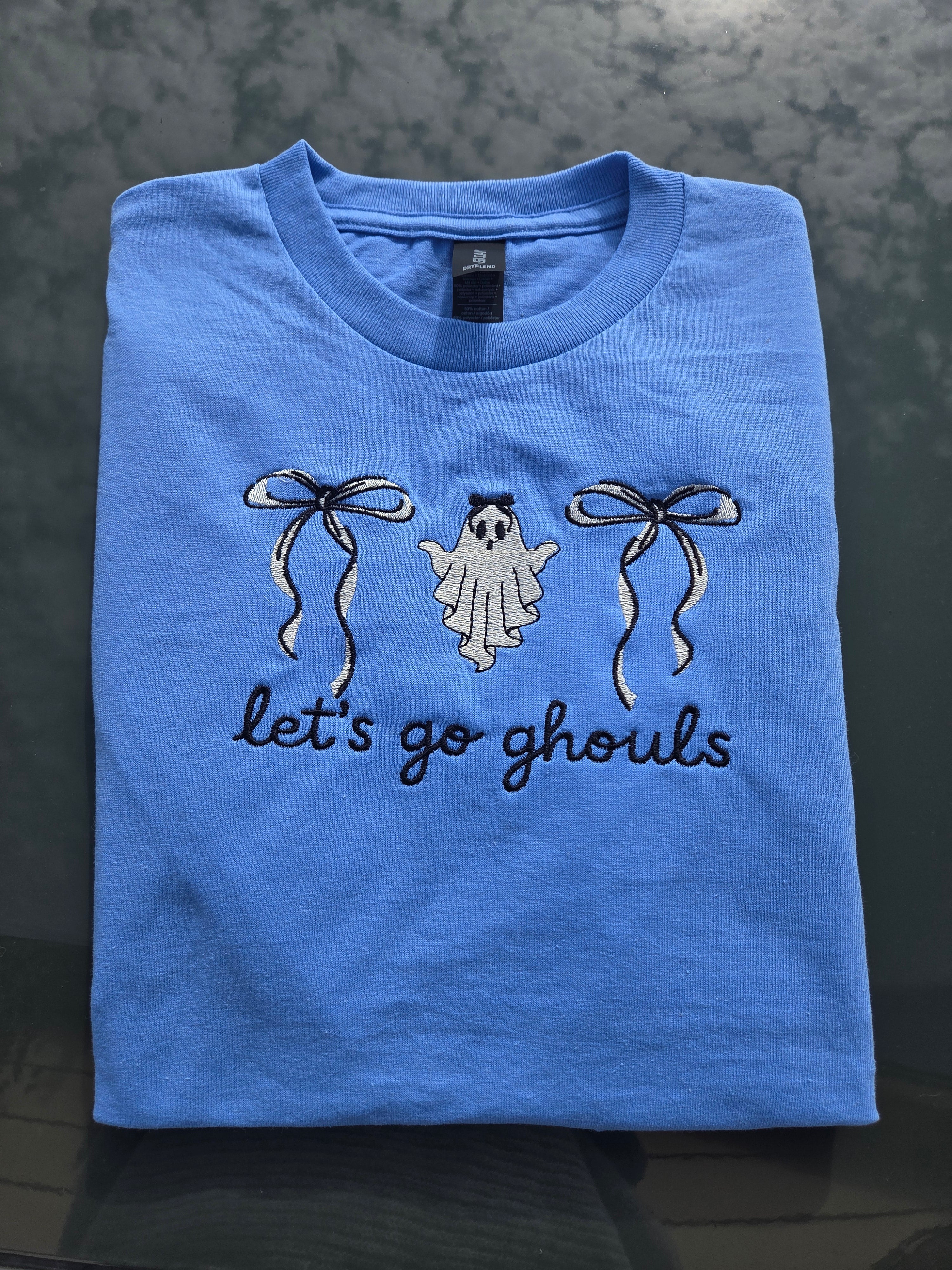 Let’s Go Ghouls Embroidered T-Shirt Gildan