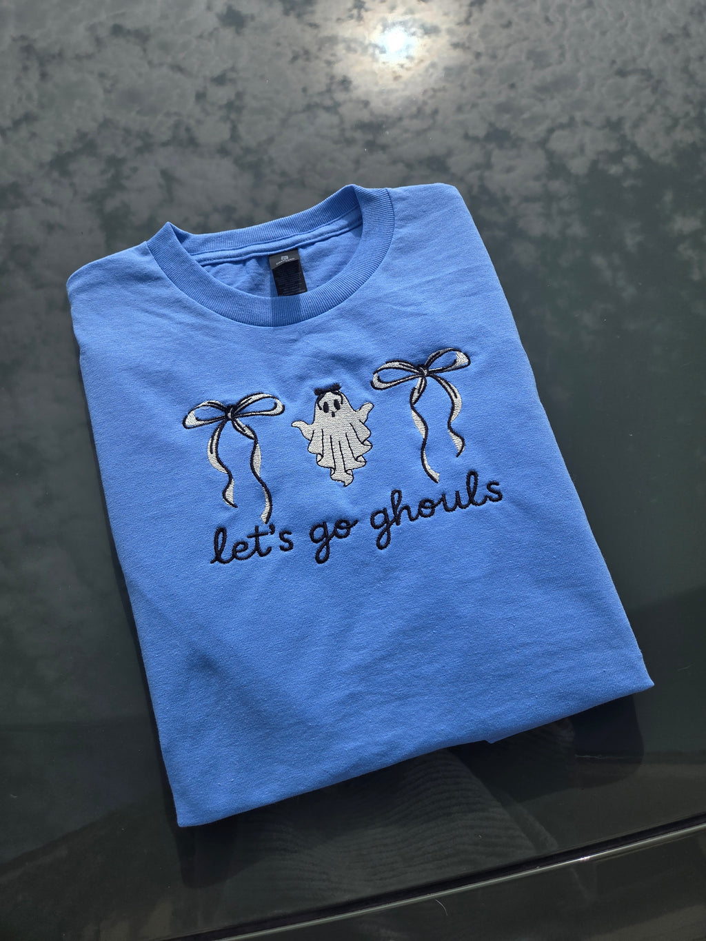 Let’s Go Ghouls Embroidered T-Shirt Gildan