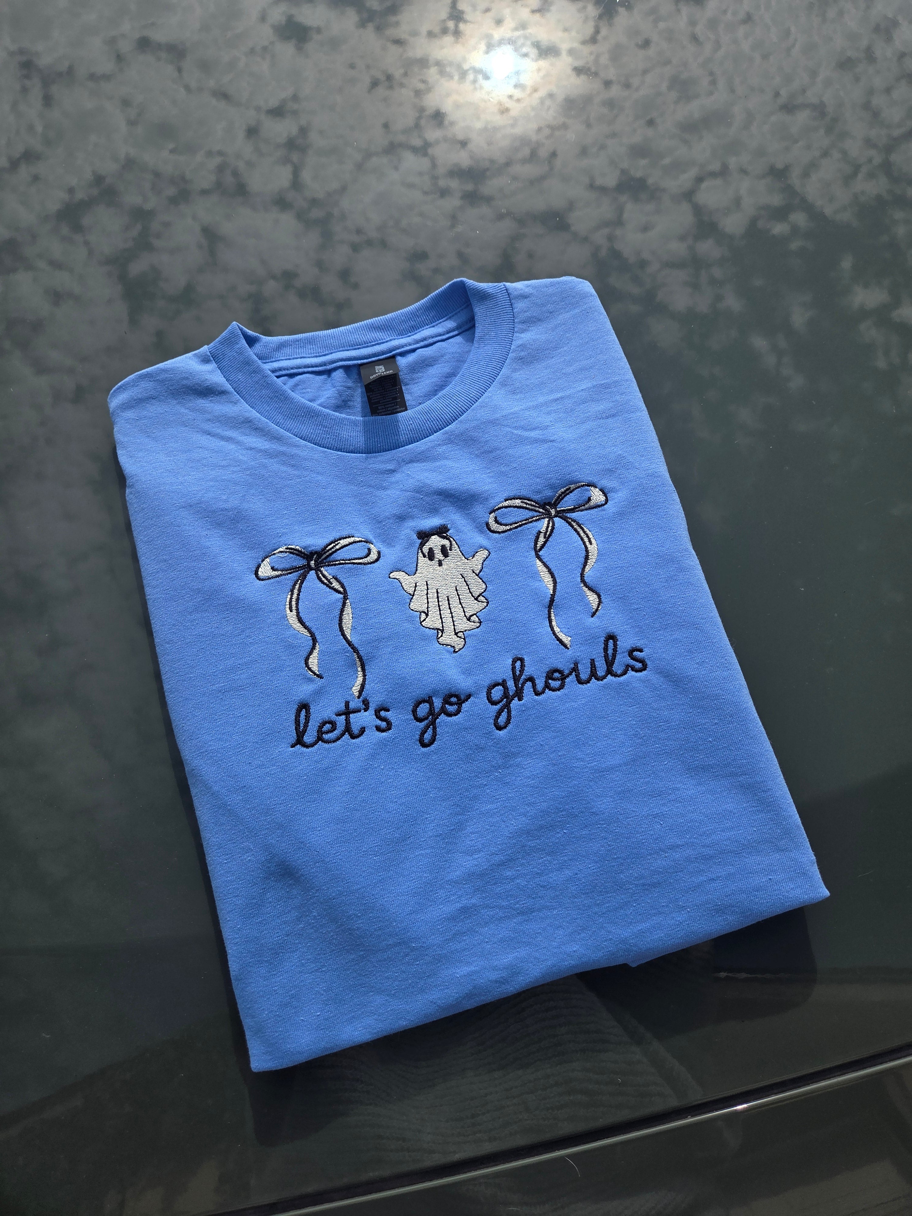 Let’s Go Ghouls Embroidered T-Shirt Gildan