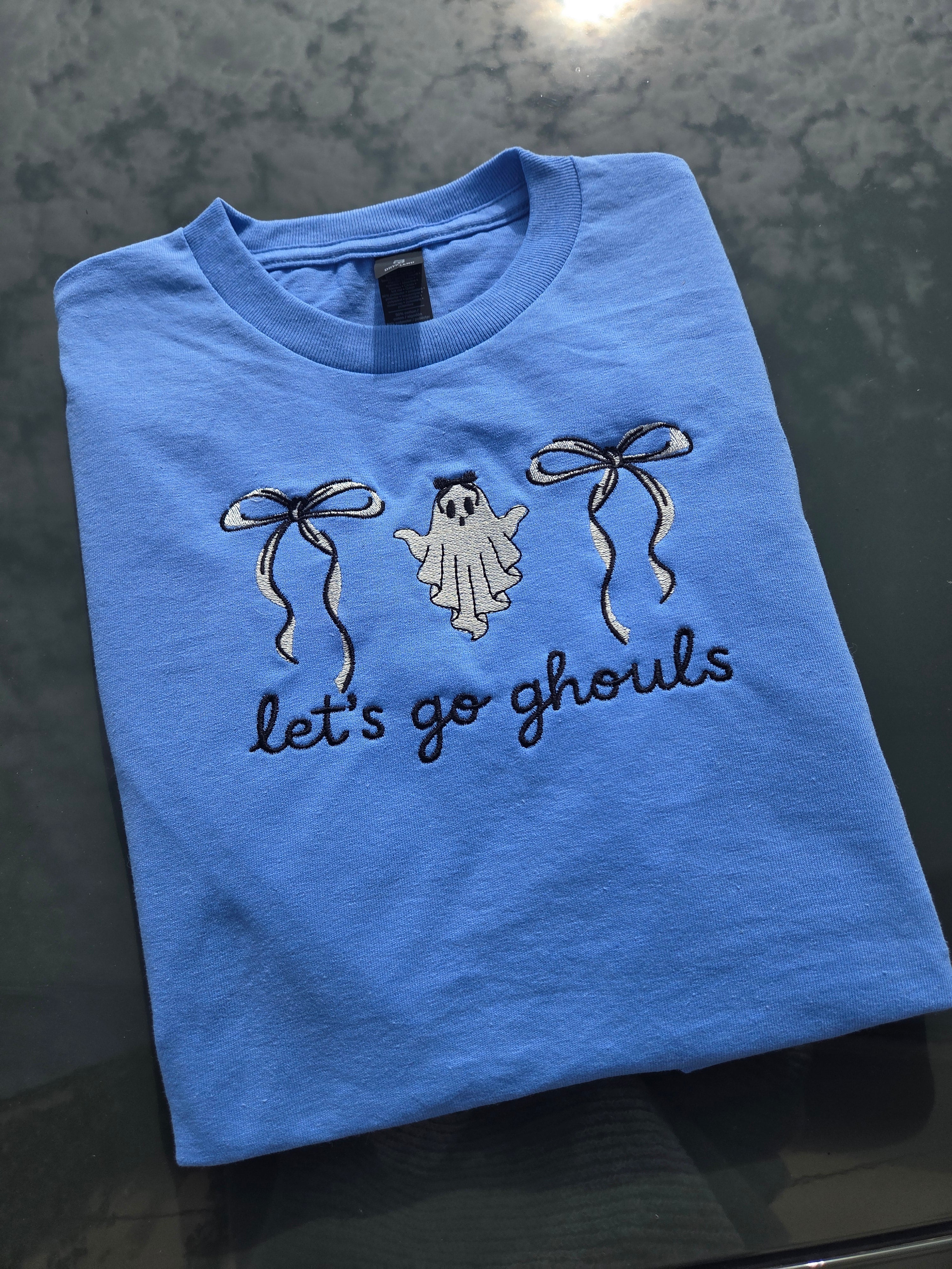 Let’s Go Ghouls Embroidered T-Shirt Gildan