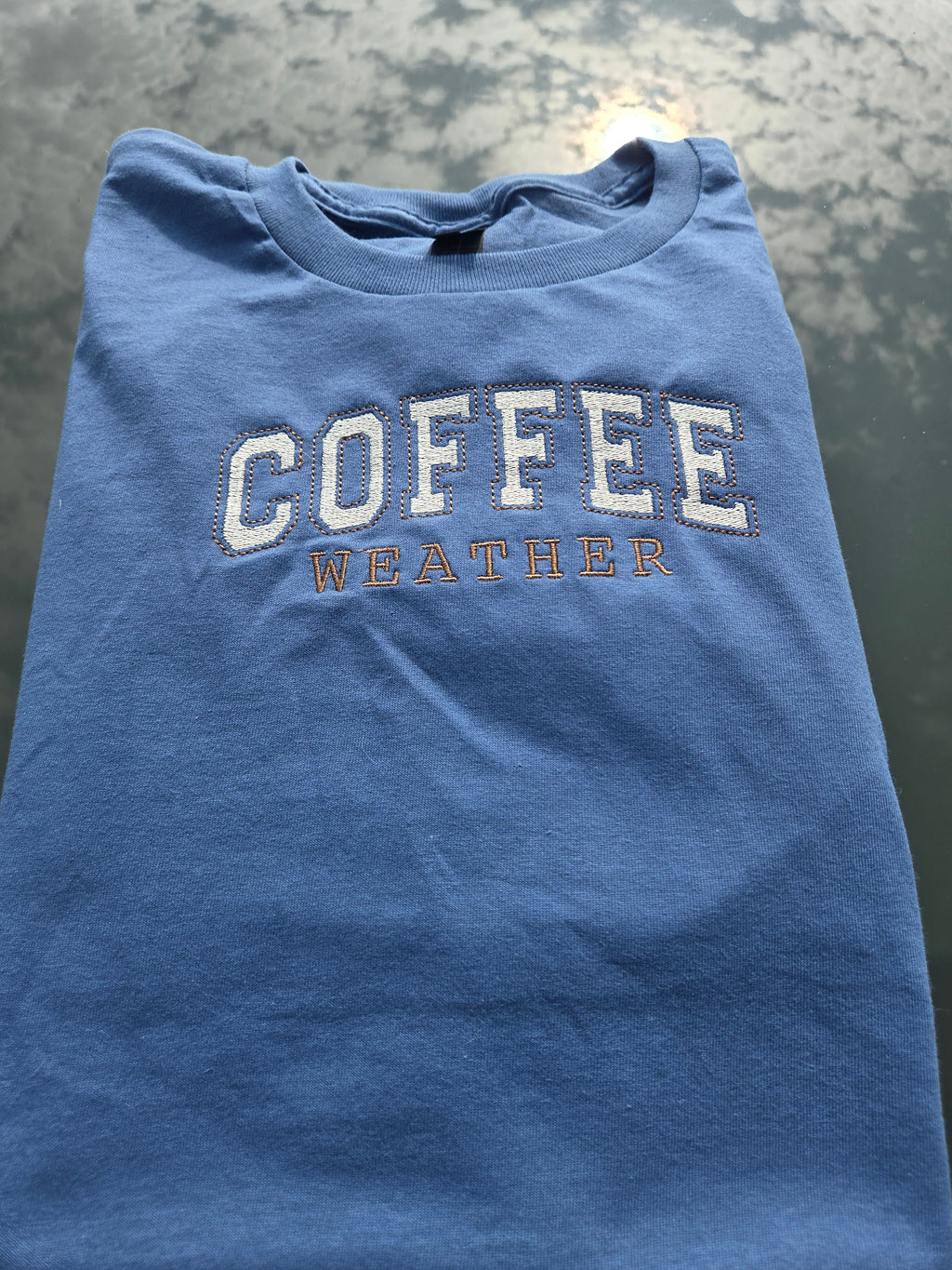 Coffee Weather Embroidered T-Shirt Gildan