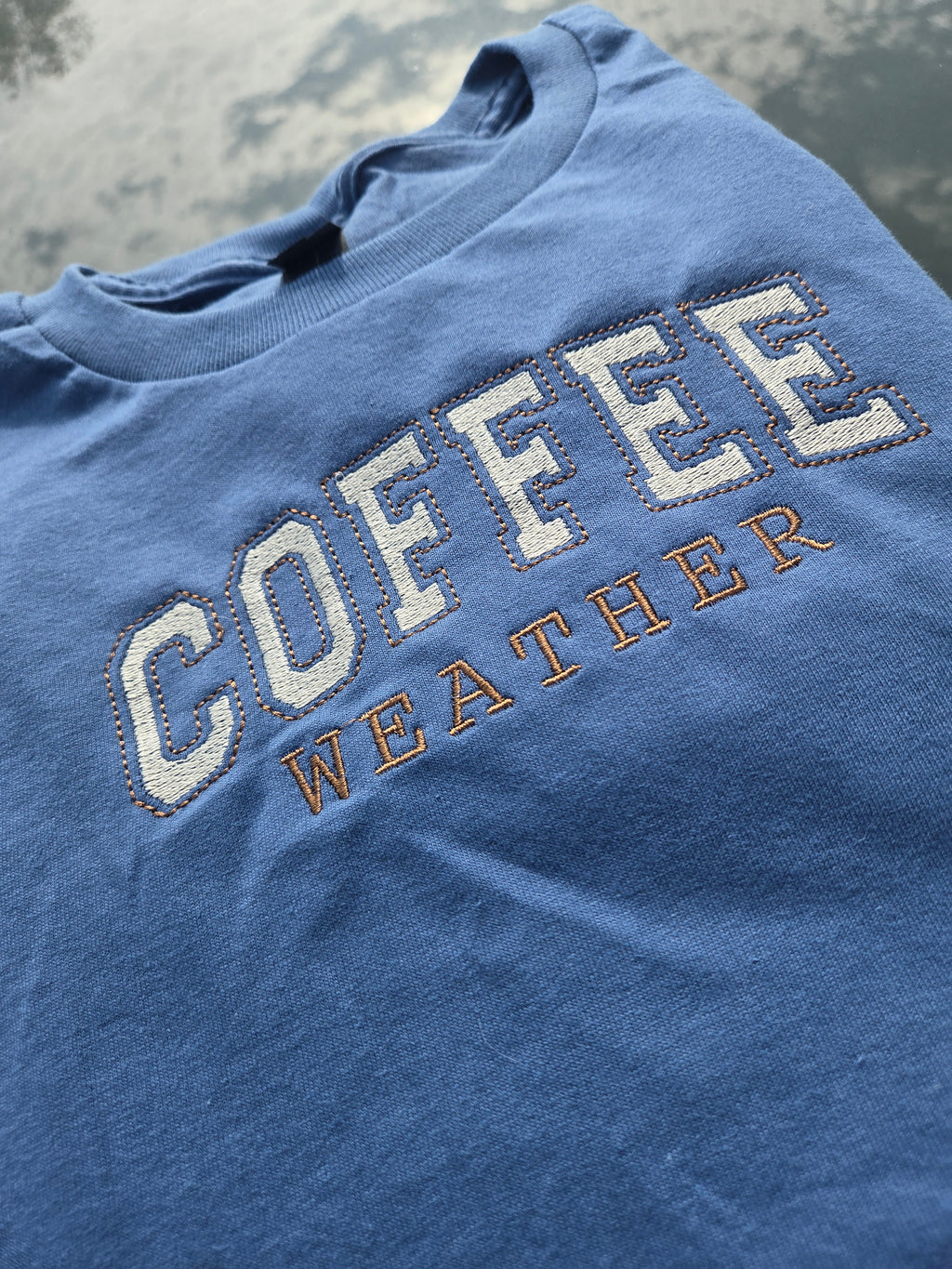 Coffee Weather Embroidered T-Shirt Gildan