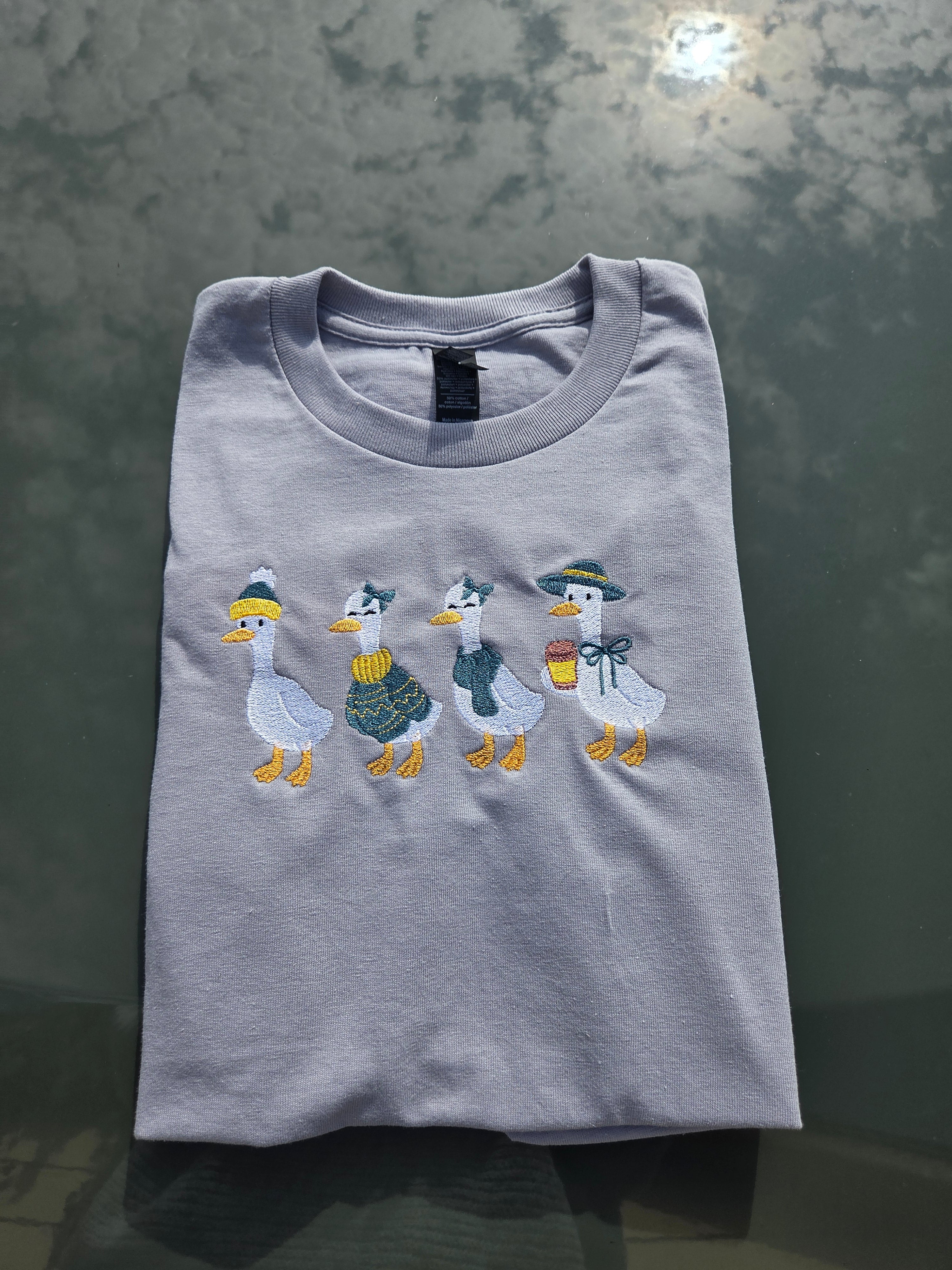 Cozy Goose Crew Embroidered T-Shirt Gildan Shirt