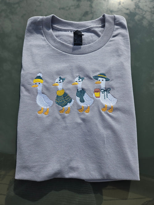 Cozy Goose Crew Embroidered T-Shirt Gildan Shirt