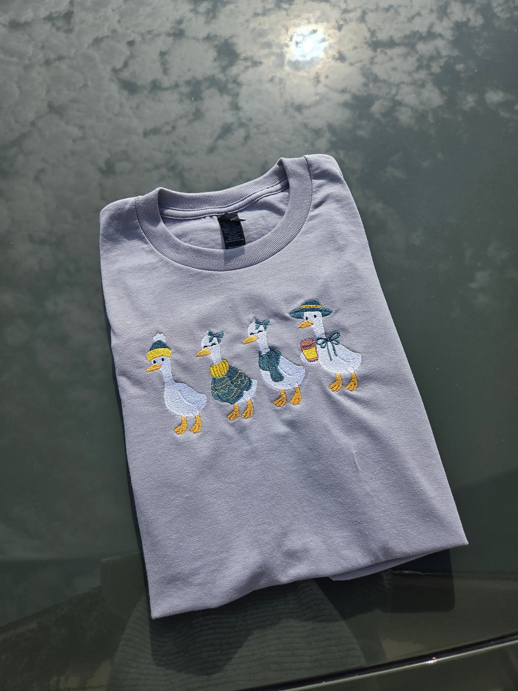 Cozy Goose Crew Embroidered T-Shirt Gildan Shirt