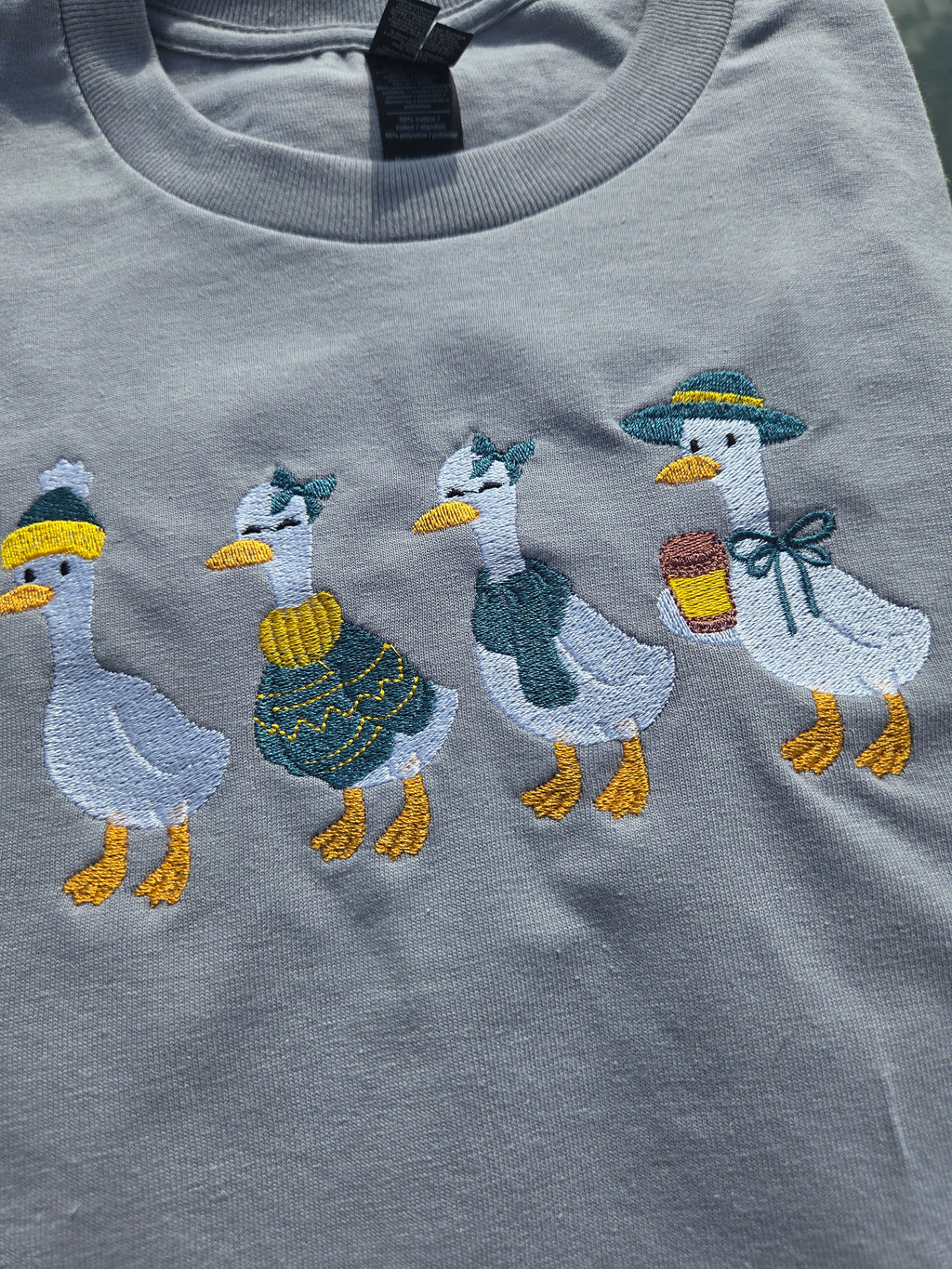 Cozy Goose Crew Embroidered T-Shirt Gildan Shirt