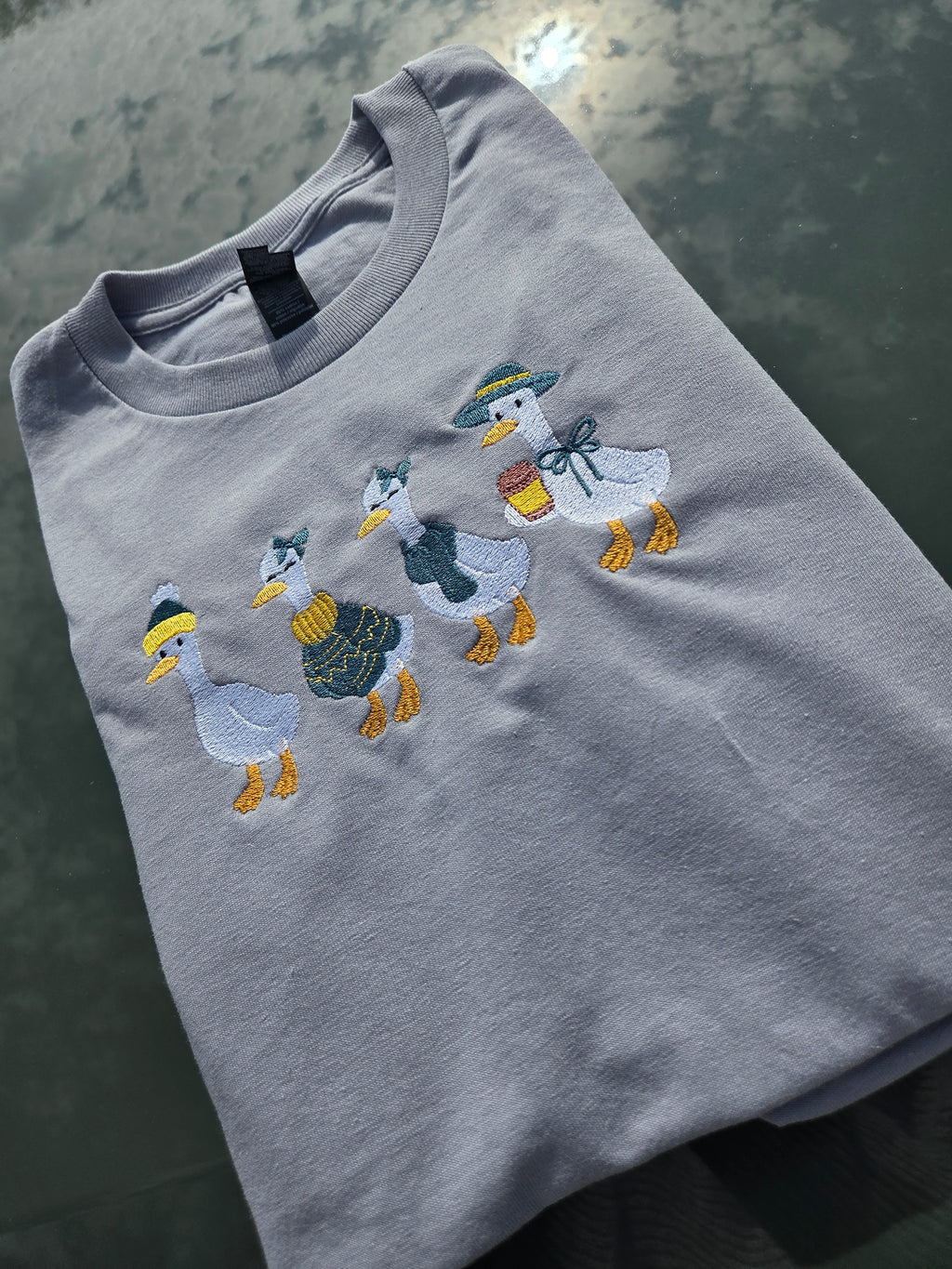 Cozy Goose Crew Embroidered T-Shirt Gildan Shirt