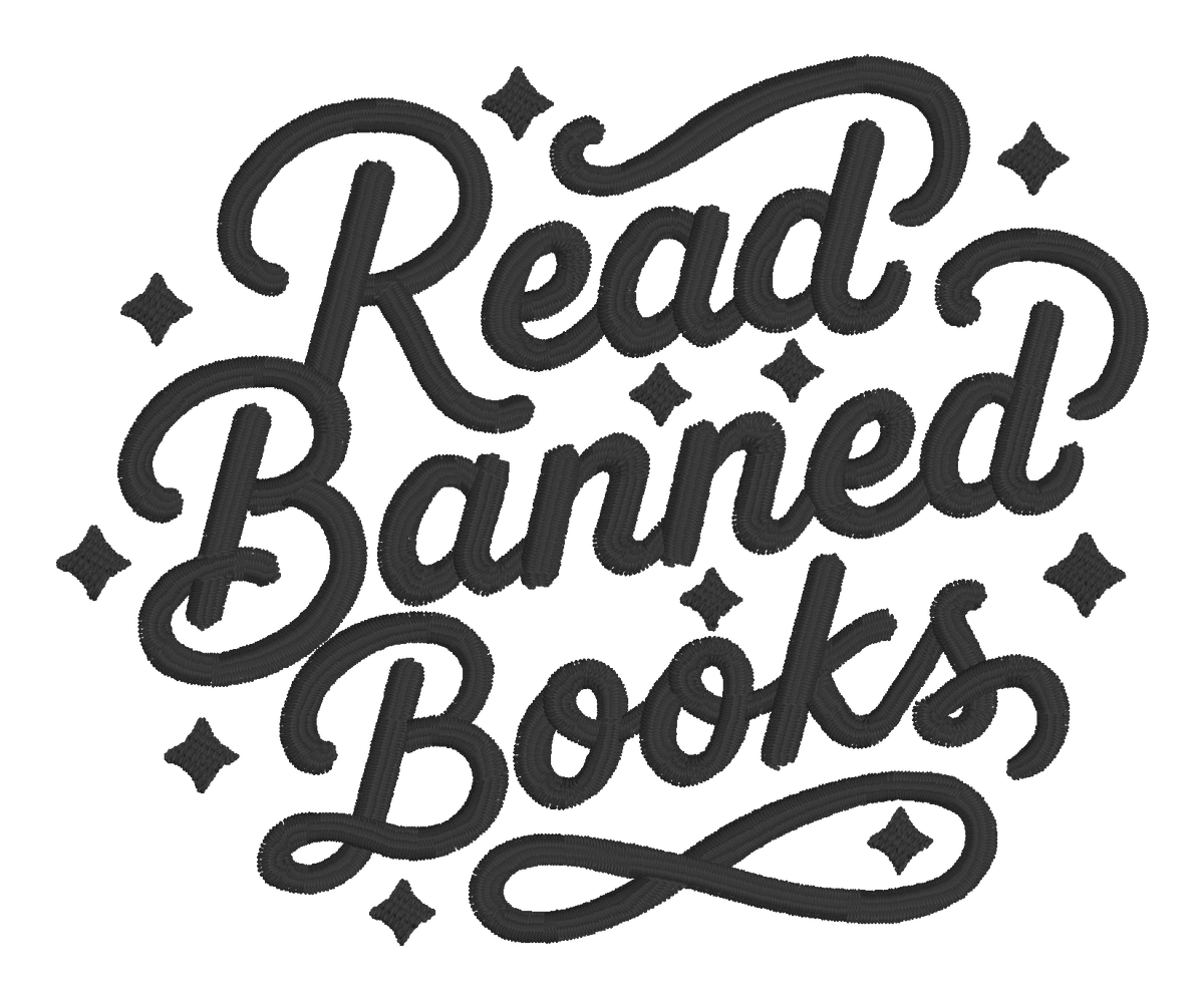 Read Banned Books Embroidered Shirt | Book Lover Reader Gildan Tee | Custom Shirt Color