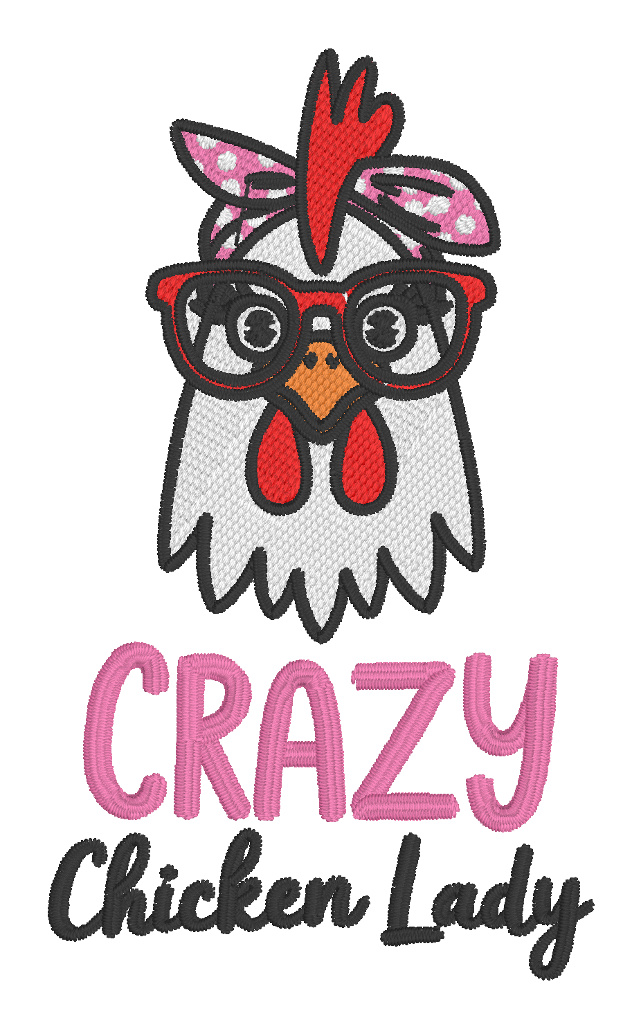 Crazy Chicken Lady Custom Embroidered Shirt | Pick Your Shirt Color | Gildan Unisex Tee