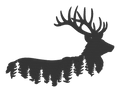 Deer & Pine Forest Embroidered Shirt | Custom Gildan Hunting Tee | Pick Your Shirt Color