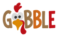 Gobble Turkey Embroidered Shirt | Funny Thanksgiving Gildan Tee | Custom Shirt Color