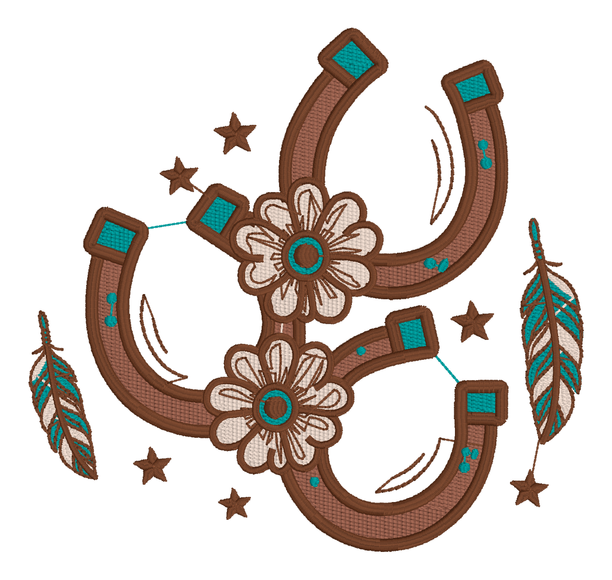 Shopify Title: Floral Horseshoe Embroidered Shirt | Western Cowgirl Gildan Tee | Custom Shirt Color