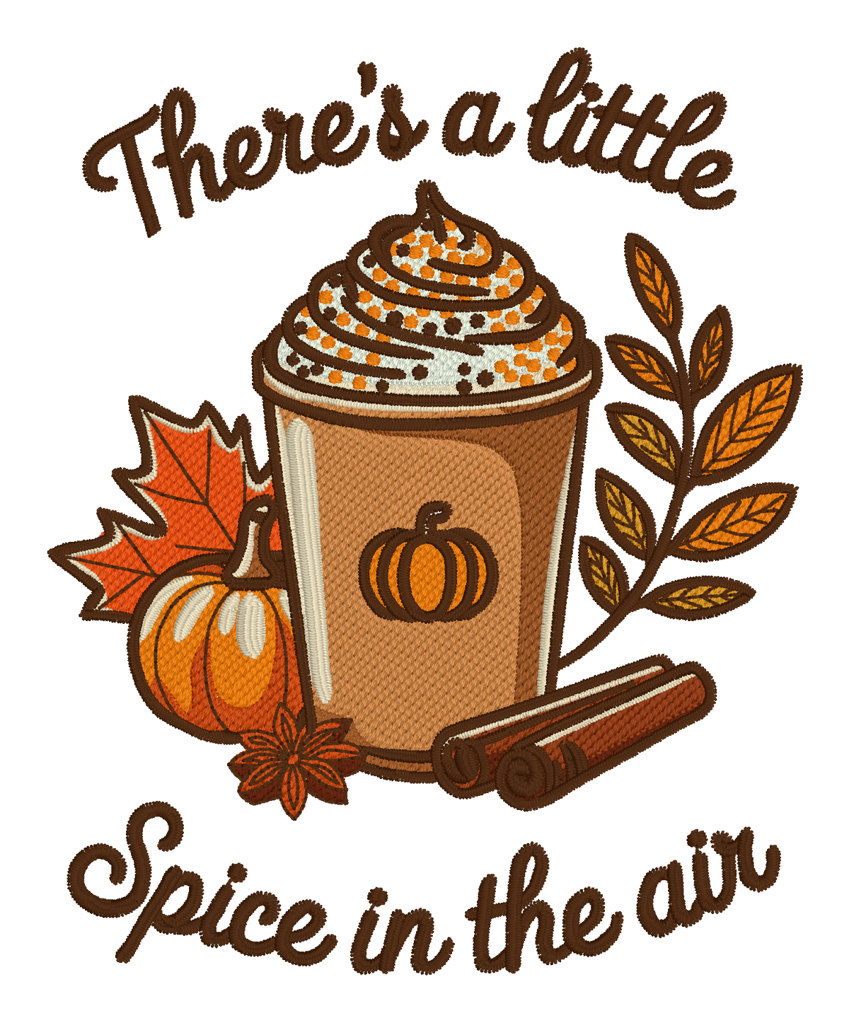 There’s a Little Spice in the Air Embroidered Shirt | Fall Pumpkin Spice Gildan Tee | Custom Shirt Color