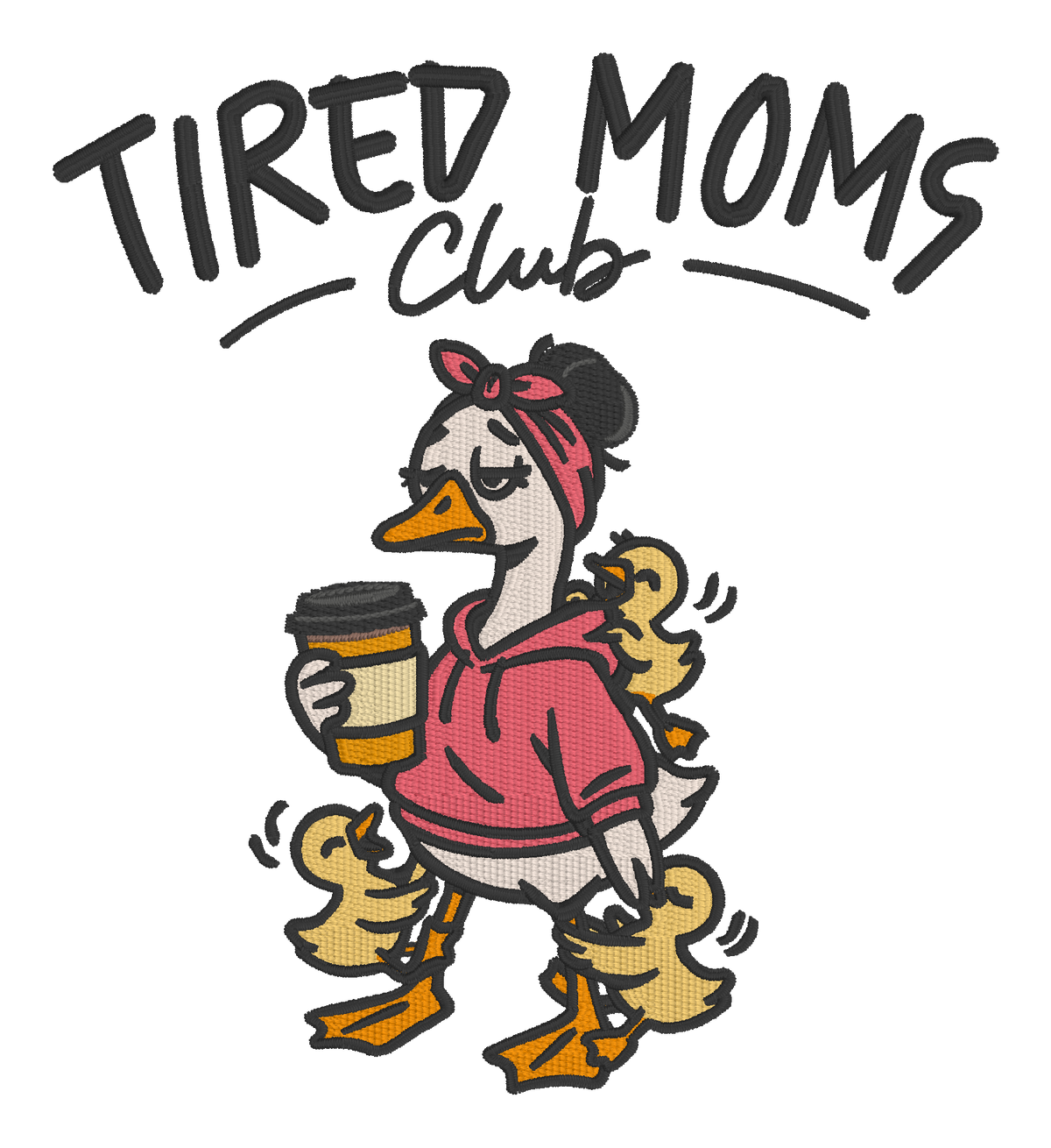 Tired Moms Club Goose Embroidered Shirt | Funny Mom Gildan Tee | Custom Shirt Color